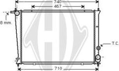 Diederichs DCM3647 - Радіатор, охолодження двигуна autocars.com.ua