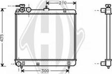 Diederichs DCM3649 - Радіатор, охолодження двигуна autocars.com.ua