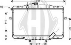 Diederichs DCM3654 - Радіатор, охолодження двигуна autocars.com.ua