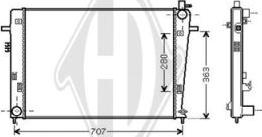 Diederichs DCM3705 - Радіатор, охолодження двигуна autocars.com.ua
