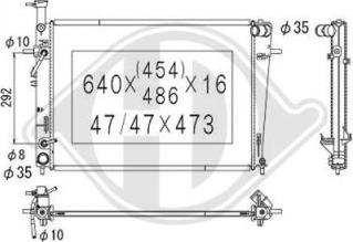 Diederichs DCM3709 - Радіатор, охолодження двигуна autocars.com.ua