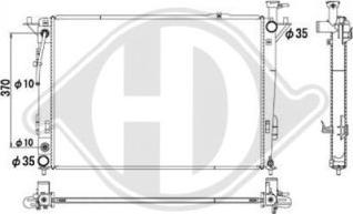 Diederichs DCM3737 - Радіатор, охолодження двигуна autocars.com.ua