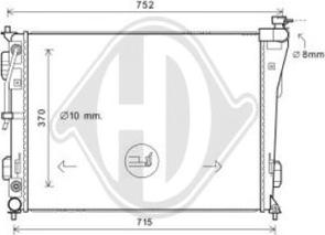 Diederichs DCM3743 - Радіатор, охолодження двигуна autocars.com.ua