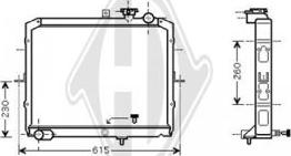 Diederichs DCM3756 - Радіатор, охолодження двигуна autocars.com.ua