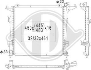 Diederichs DCM3791 - Радіатор, охолодження двигуна autocars.com.ua