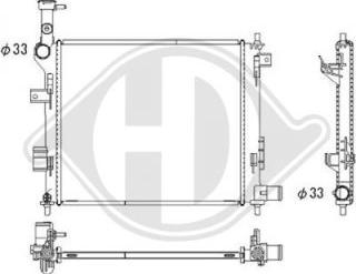 Diederichs DCM3814 - Радіатор, охолодження двигуна autocars.com.ua