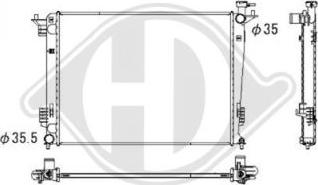 Diederichs DCM3817 - Радіатор, охолодження двигуна autocars.com.ua