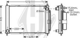 Diederichs DCM3845 - Радіатор, охолодження двигуна autocars.com.ua