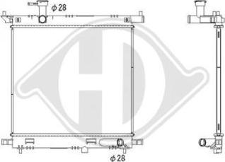 Diederichs DCM3859 - Радіатор, охолодження двигуна autocars.com.ua