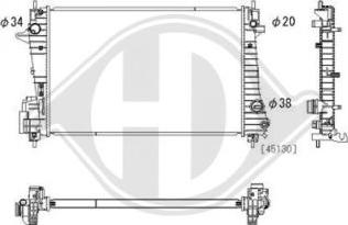 Diederichs DCM3861 - Радіатор, охолодження двигуна autocars.com.ua