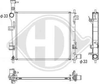 Diederichs DCM3862 - Радіатор, охолодження двигуна autocars.com.ua