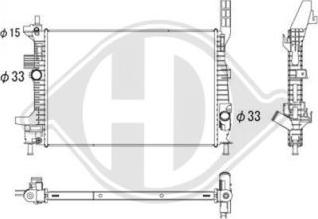 Diederichs DCM3866 - Радіатор, охолодження двигуна autocars.com.ua