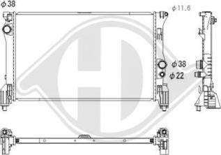 Diederichs DCM3881 - Радіатор, охолодження двигуна autocars.com.ua