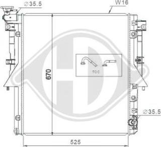 Diederichs DCM3885 - Радіатор, охолодження двигуна autocars.com.ua