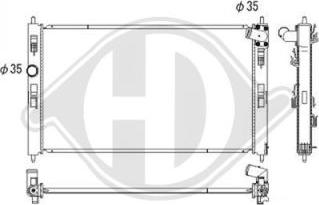 Diederichs DCM3886 - Радіатор, охолодження двигуна autocars.com.ua