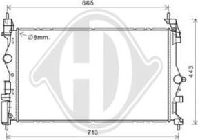 Diederichs DCM3889 - Радіатор, охолодження двигуна autocars.com.ua
