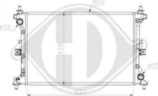 Diederichs DCM3896 - Радіатор, охолодження двигуна autocars.com.ua