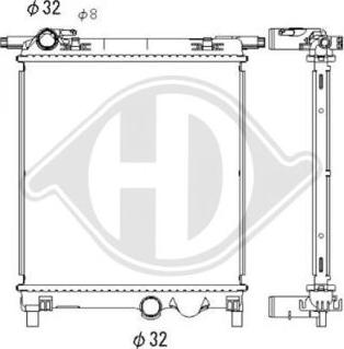 Diederichs DCM3903 - Радіатор, охолодження двигуна autocars.com.ua