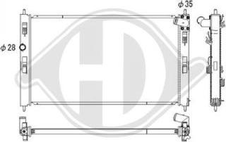 Diederichs DCM3909 - Радіатор, охолодження двигуна autocars.com.ua