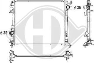 Diederichs DCM3932 - Радіатор, охолодження двигуна autocars.com.ua