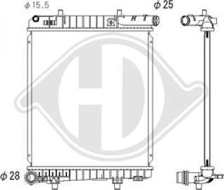 Diederichs DCM3936 - Радіатор, охолодження двигуна autocars.com.ua
