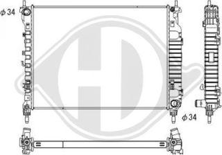 Diederichs DCM3937 - Радіатор, охолодження двигуна autocars.com.ua