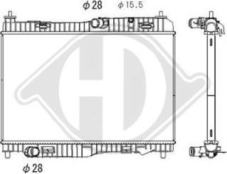 Diederichs DCM3945 - Радіатор, охолодження двигуна autocars.com.ua