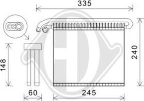 Diederichs DCV1054 - Випарник, кондиціонер autocars.com.ua