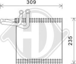 Diederichs DCV1058 - Випарник, кондиціонер autocars.com.ua