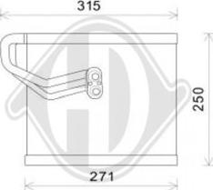 Diederichs DCV1153 - Випарник, кондиціонер autocars.com.ua