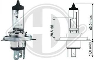 Diederichs LID10024 - Лампа розжарювання, основна фара autocars.com.ua