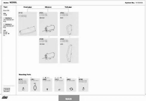 Dinex 147000008 - Система випуску ОГ autocars.com.ua