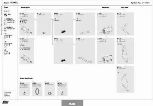 Dinex 147100071 - Система випуску ОГ autocars.com.ua