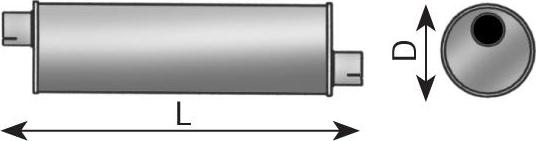 Dinex 21312 - Середній / кінцевий глушник ОГ autocars.com.ua