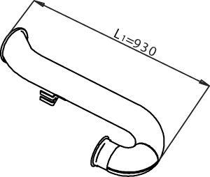 Dinex 21705 - Труба вихлопного газу autocars.com.ua