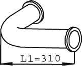 Dinex 22135 - Труба вихлопного газу autocars.com.ua