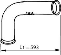 Dinex 22155 - Труба вихлопного газу autocars.com.ua