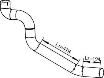 Dinex 28236 - Труба вихлопного газу autocars.com.ua