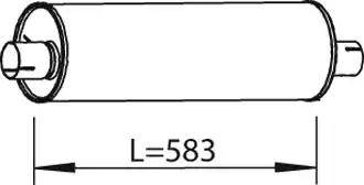 Dinex 28313 - Середній глушник вихлопних газів autocars.com.ua