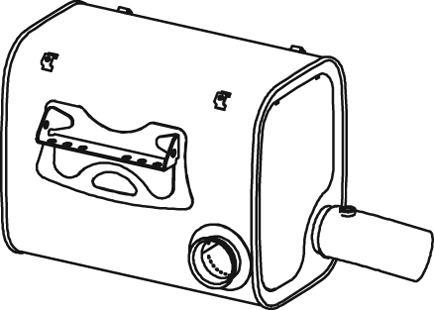 Dinex 28460 - Середній / кінцевий глушник ОГ autocars.com.ua