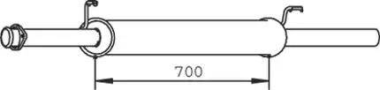 Dinex 32311 - Середній глушник вихлопних газів autocars.com.ua