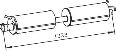 Dinex 32328 - Середній глушник вихлопних газів autocars.com.ua