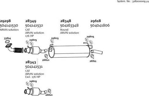 Dinex 328200009_01 - Система випуску ОГ autocars.com.ua