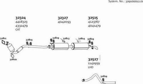 Dinex 329100012_01 - Система випуску ОГ autocars.com.ua
