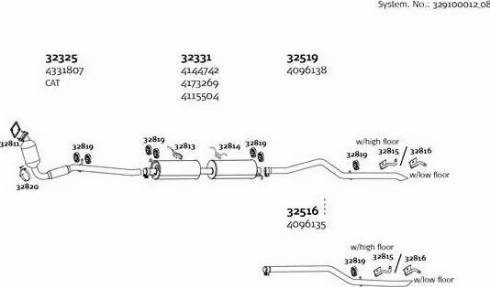 Dinex 329100012_08 - Система випуску ОГ autocars.com.ua