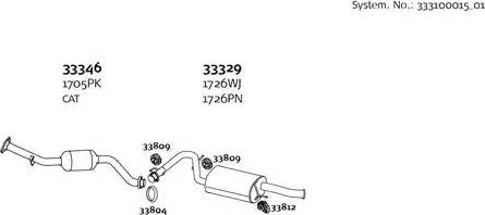 Dinex 333100015_01 - Система випуску ОГ autocars.com.ua