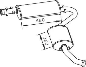 Dinex 33363 - Средний / конечный глушитель ОГ avtokuzovplus.com.ua