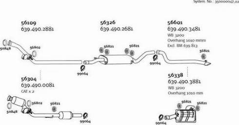 Dinex 350000047_02 - Система випуску ОГ autocars.com.ua