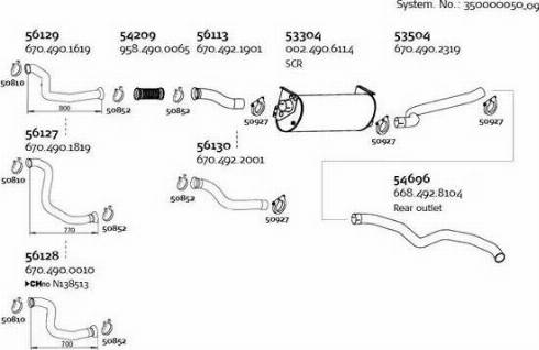 Dinex 350000050_09 - Система выпуска ОГ autodnr.net