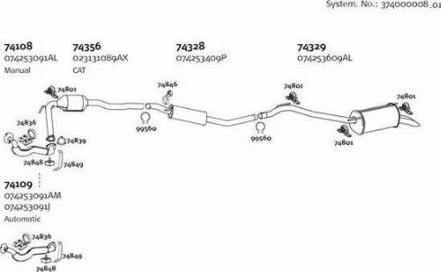 Dinex 374000008_01 - Система випуску ОГ autocars.com.ua